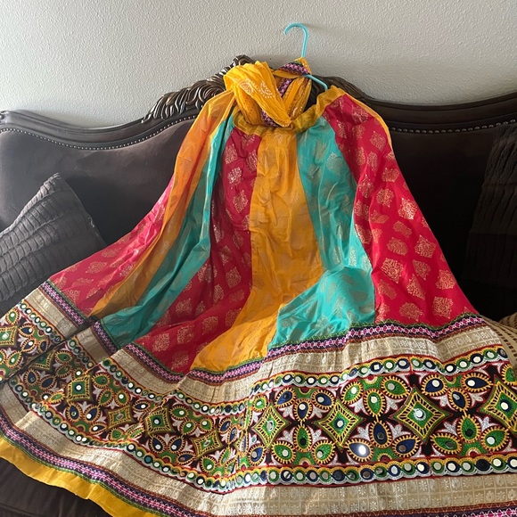 Multi color lehenga choli - Picture 3 of 4